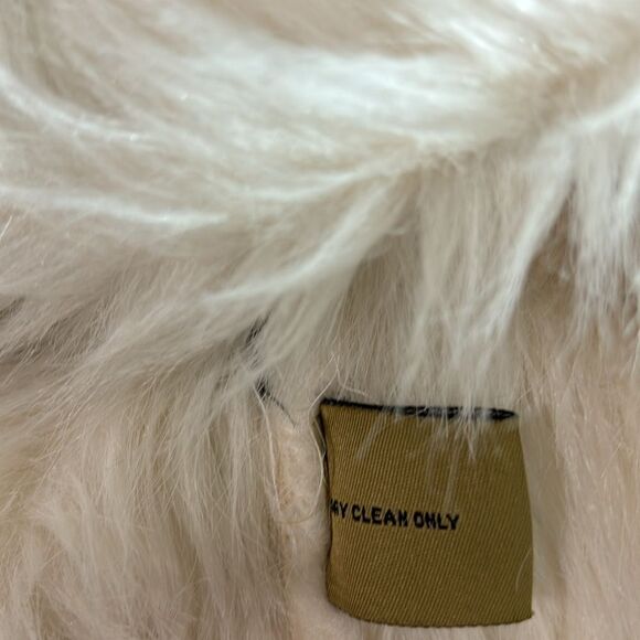 Twenty twenty women’s white faux fur Duffle coat large fuzzy Eskimo - Picture 7 of 8